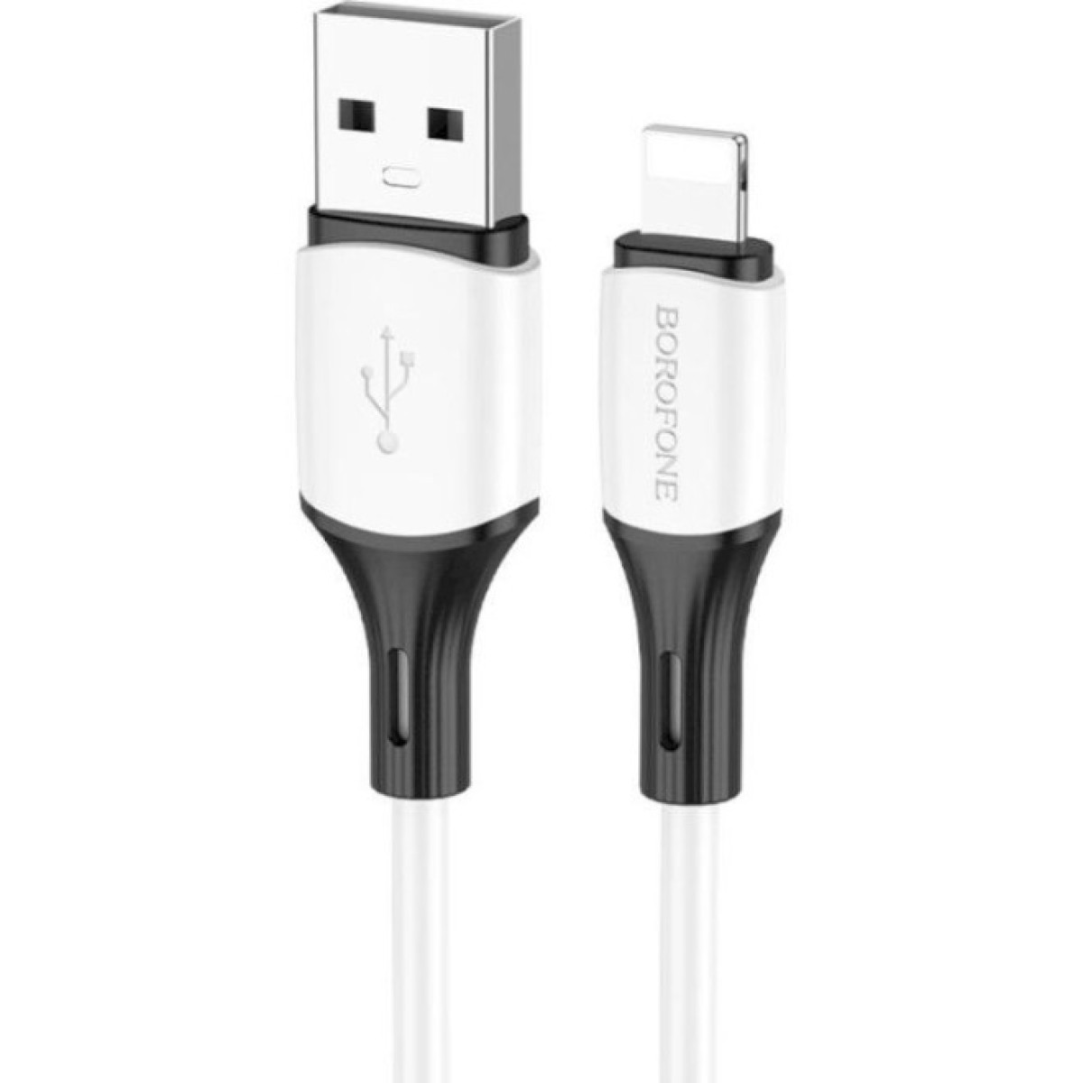 Дата кабель USB 2.0 AM to Lightning 1.0m 2.4A silicone BX79 white BOROFONE (6974443384758) 256_256.jpg