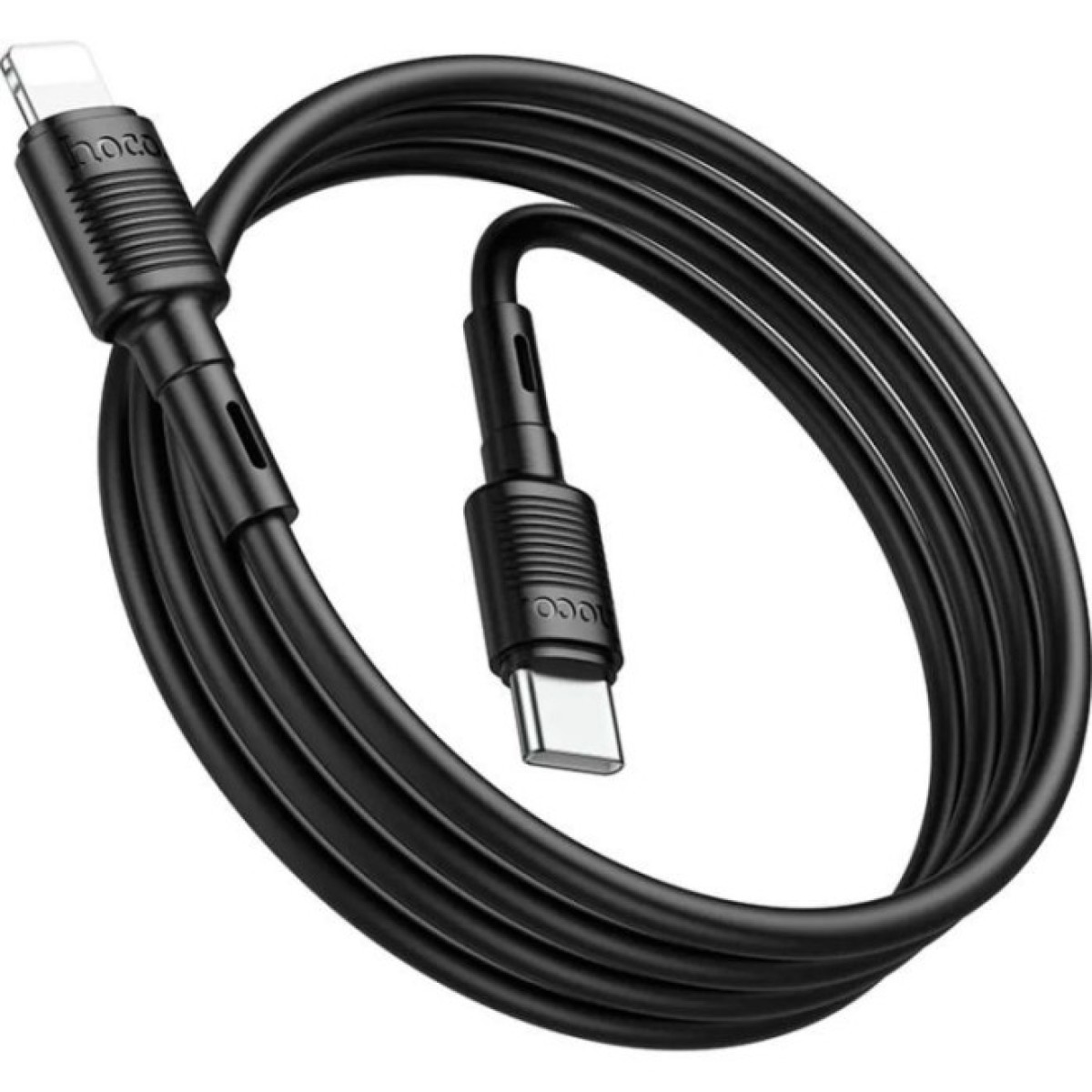 Дата кабель USB-C to Lightning 1.0m 20W PVC X83 black HOCO (6931474770844) 98_98.jpg - фото 2