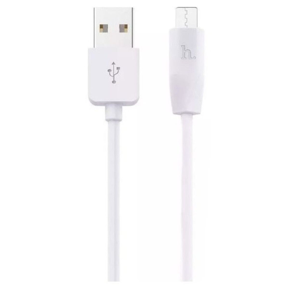 Дата кабель USB 2.0 AM to Micro 5P 2.0m 2.4A PVC X1 white HOCO (6957531042686) 256_256.jpg