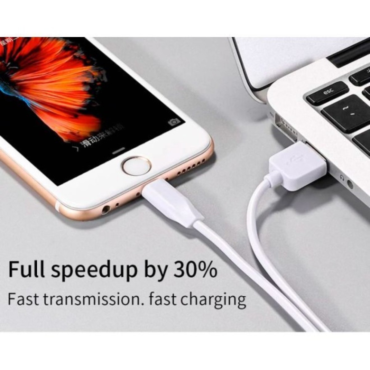 Дата кабель USB 2.0 AM to Micro 5P 2.0m 2.4A PVC X1 white HOCO (6957531042686) 98_98.jpg - фото 2