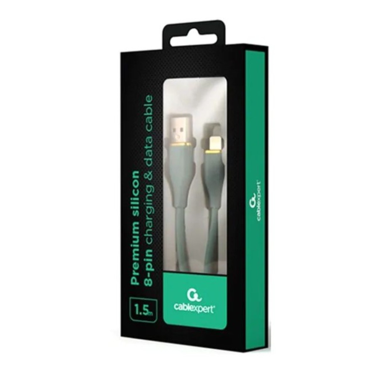Дата кабель USB 2.0 AM to Lightning 1.5m 2.1A Cablexpert (CC-USB2S-AM8PM-1.5M-G) 98_98.jpg - фото 2