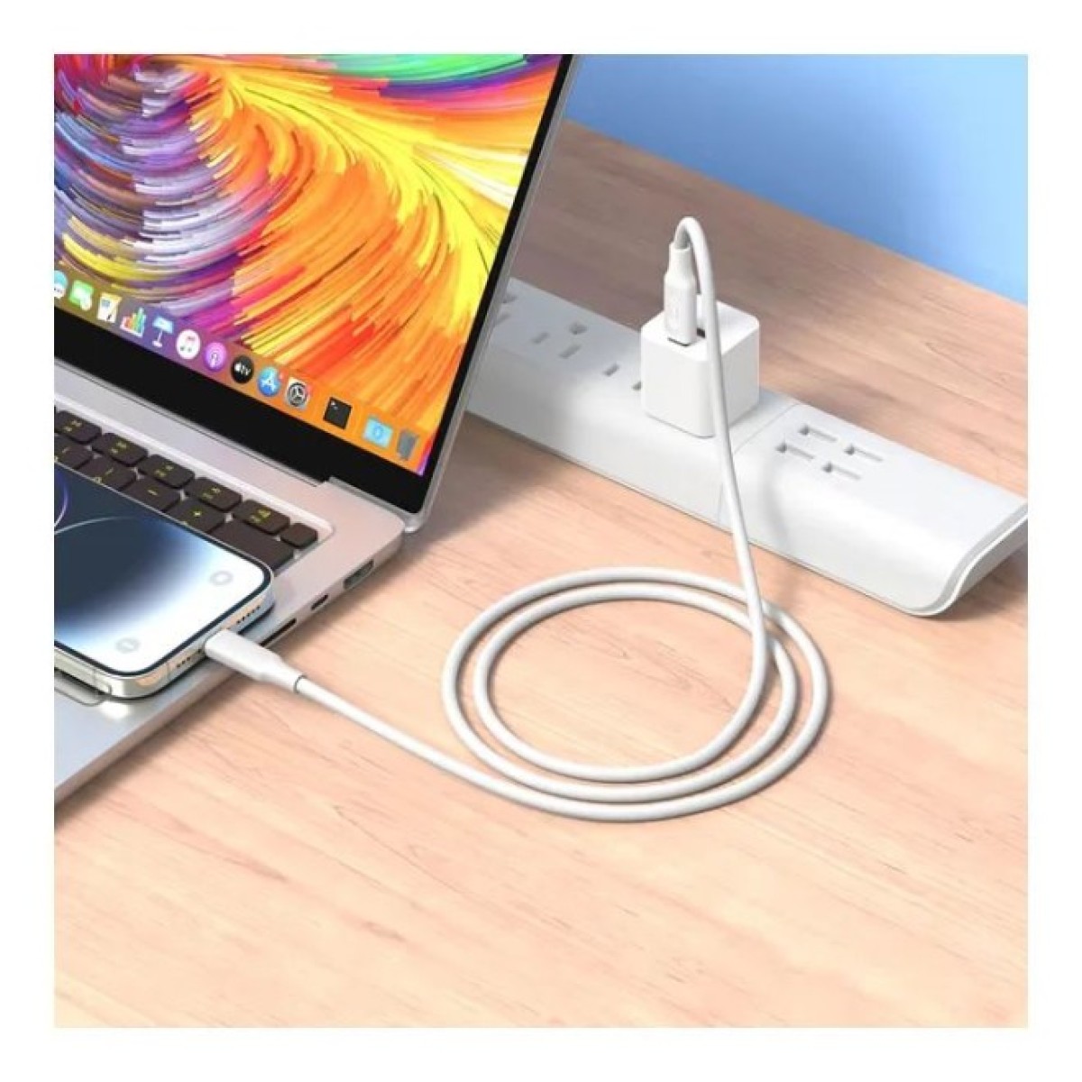 Дата кабель USB-C to USB-C NBQ265B-CC white XO (NB-Q265B-CC.white) 98_98.jpg - фото 2