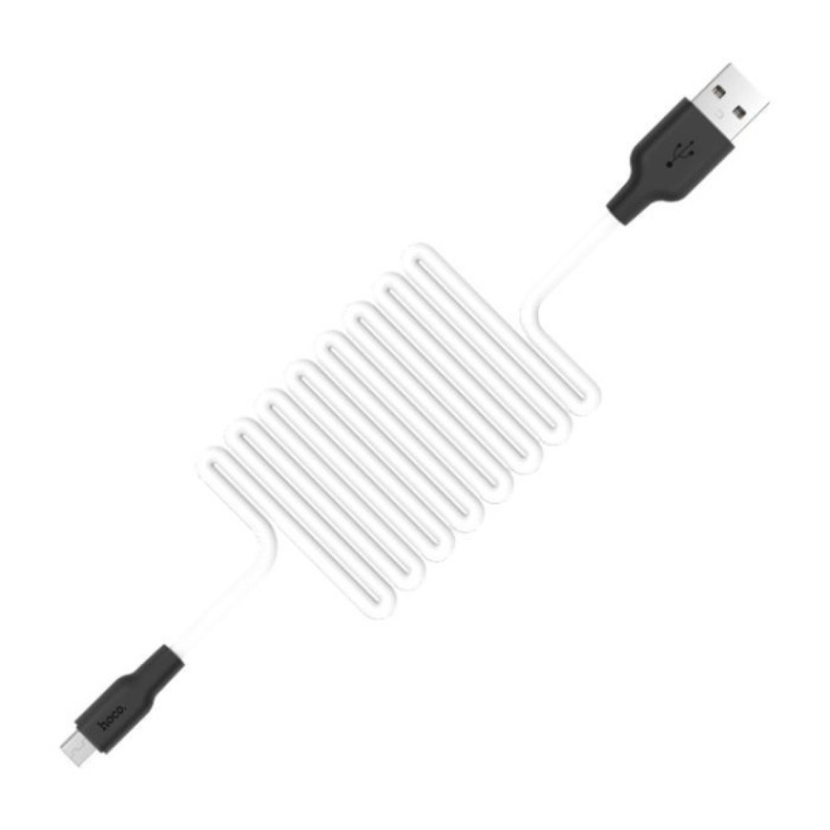 Дата кабель USB 2.0 AM to Micro 5P 1.0m 2A silicone X21 black+white HOCO (6957531071389) 98_98.jpg - фото 4