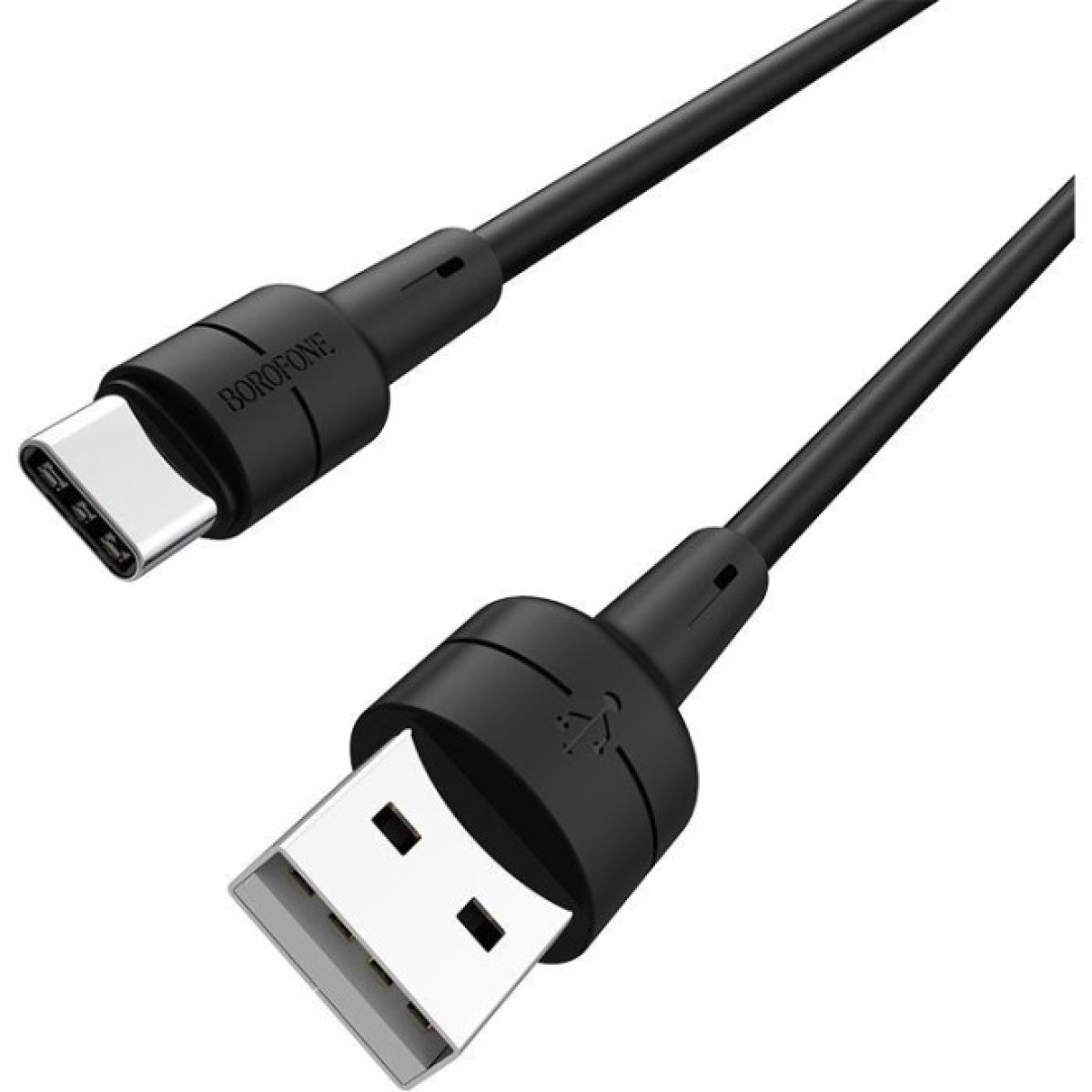 Дата кабель USB 2.0 AM to USB-C 1.0m 3A silicone BX30 black BOROFONE (6931474706928) 98_98.jpg - фото 3