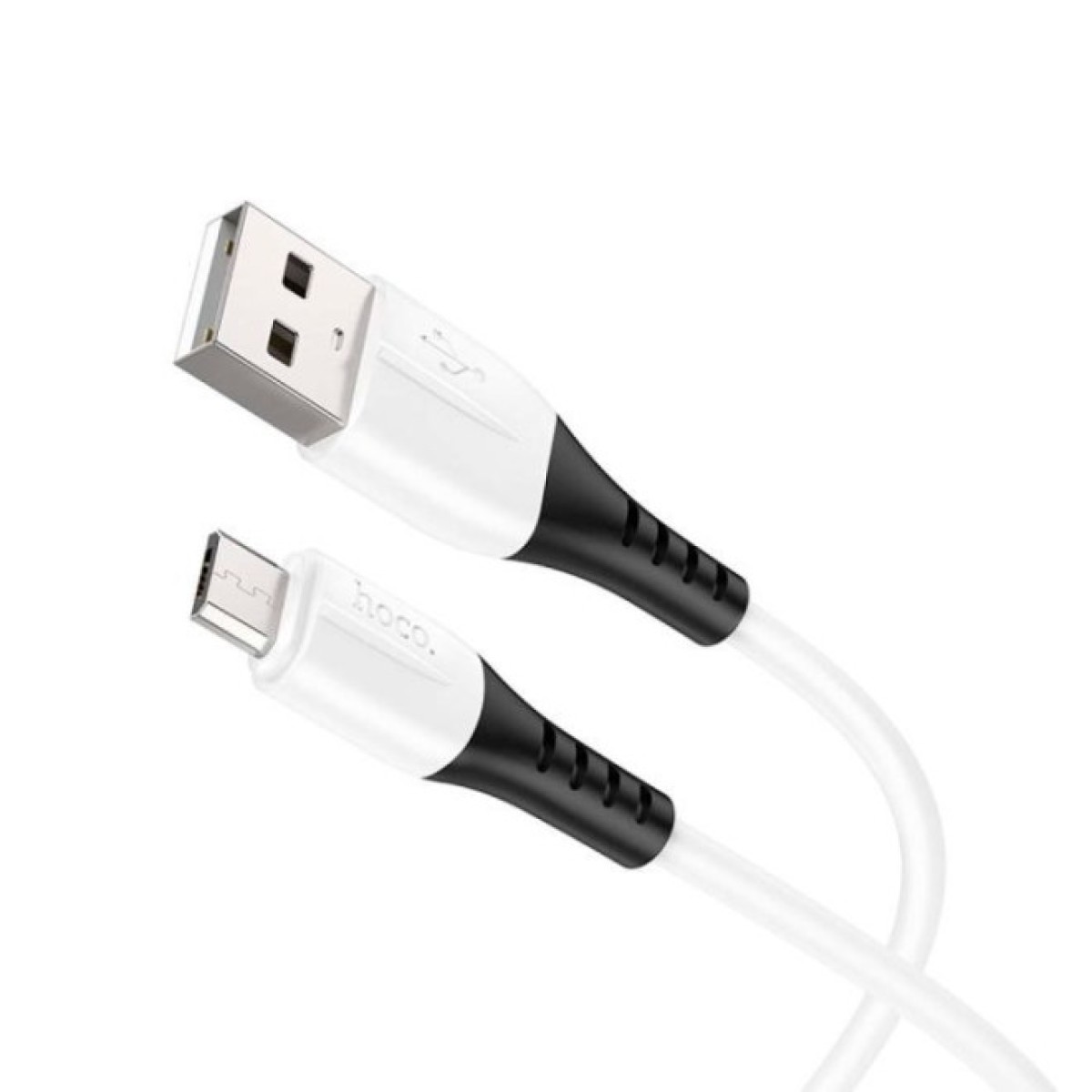 Дата кабель USB 2.0 AM to Micro 5P 1.0m 2.4A silicone X82 white HOCO (6931474768568) 256_256.jpg