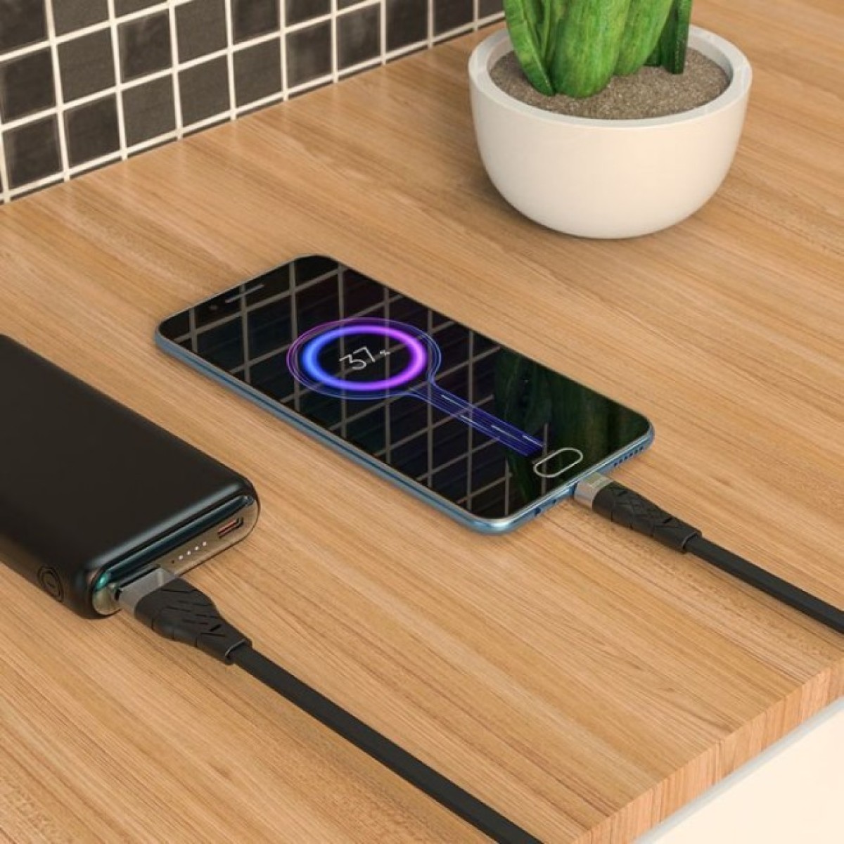 Дата кабель USB 2.0 AM to Micro 5P 1.0m 2.4A silicone X53 black HOCO (6931474738073) 98_98.jpg - фото 4