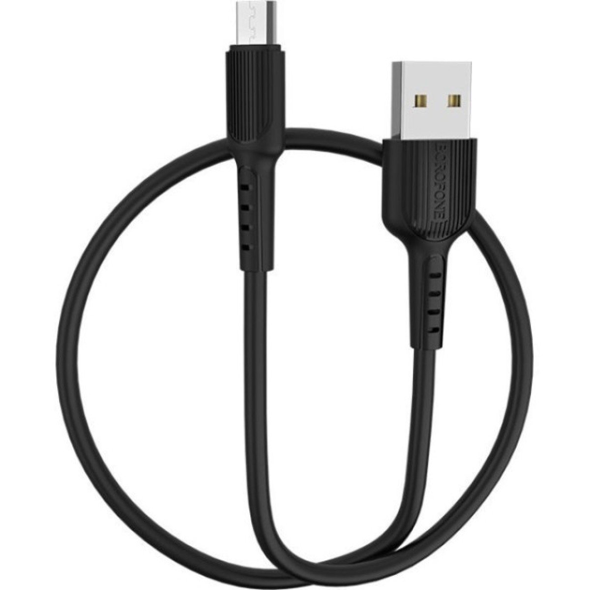 Дата кабель USB 2.0 AM to Micro 5P 1.0m 2A PVC BX16 black BOROFONE (6957531099499) 98_98.jpg - фото 4