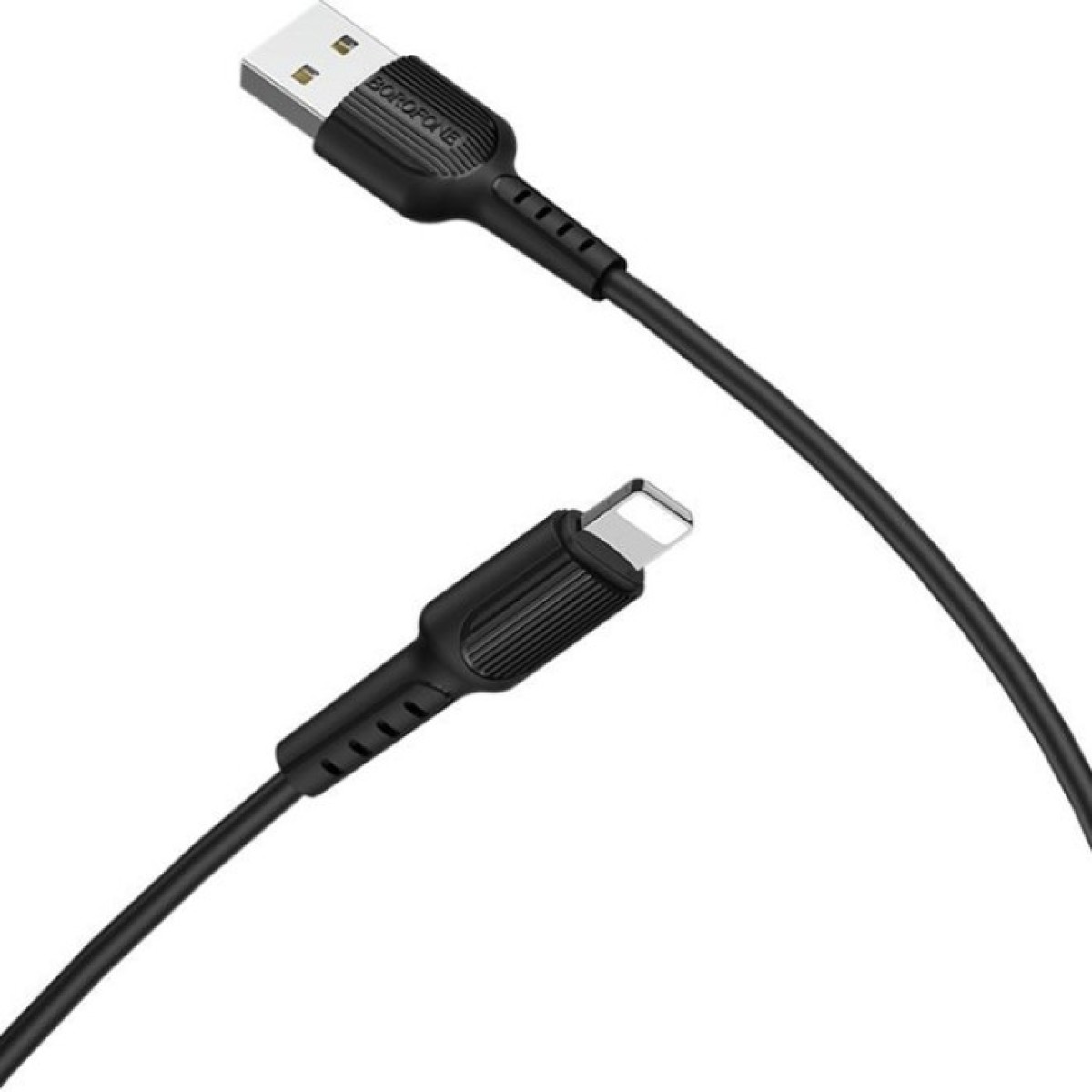 Дата кабель USB 2.0 AM to Lightning 1.0m 2A PVC BX16 black BOROFONE (6957531099512) 98_98.jpg - фото 4