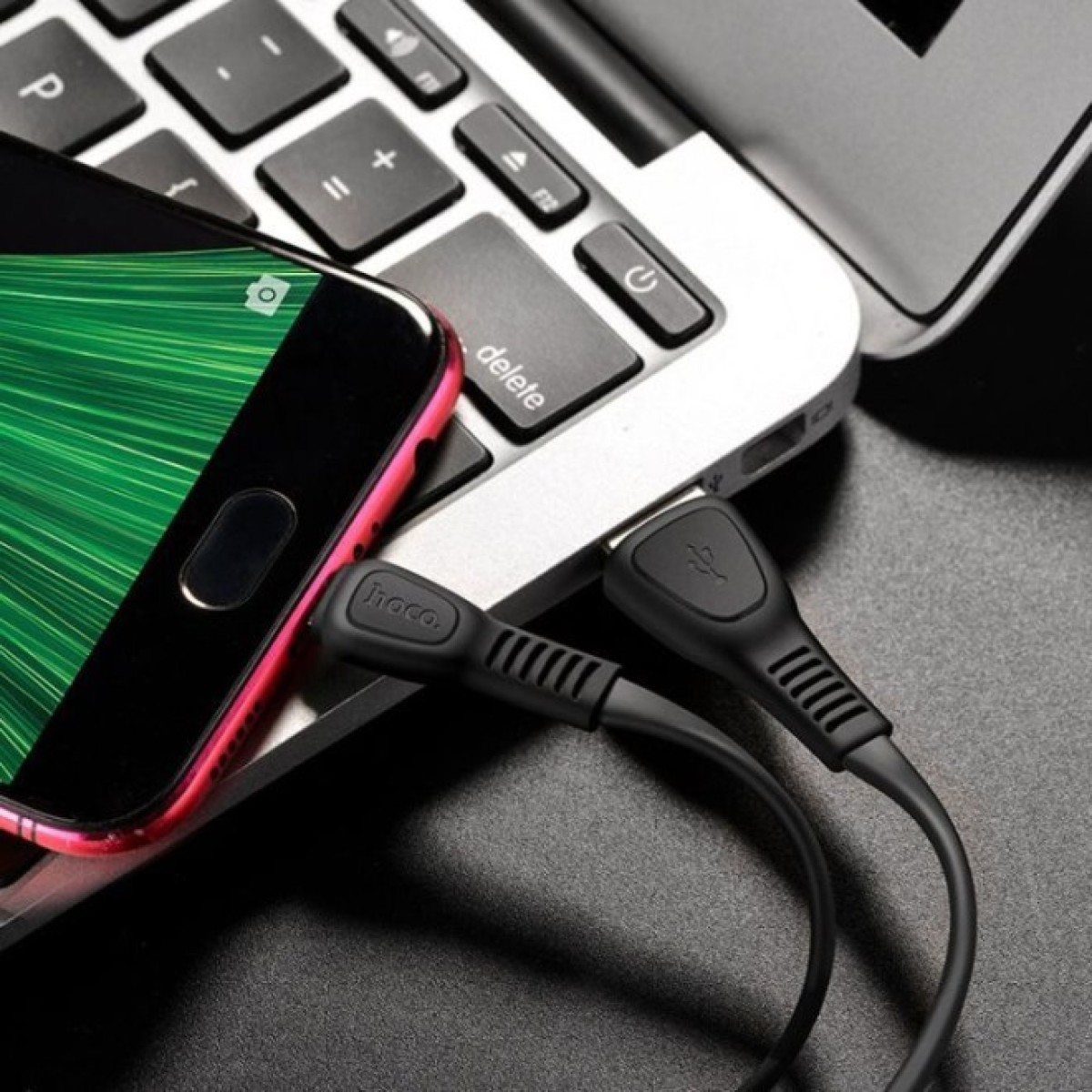 Дата кабель USB 2.0 AM to Micro 5P 1.0m 2.4A TPE X40 black HOCO (6931474711670) 98_98.jpg - фото 4
