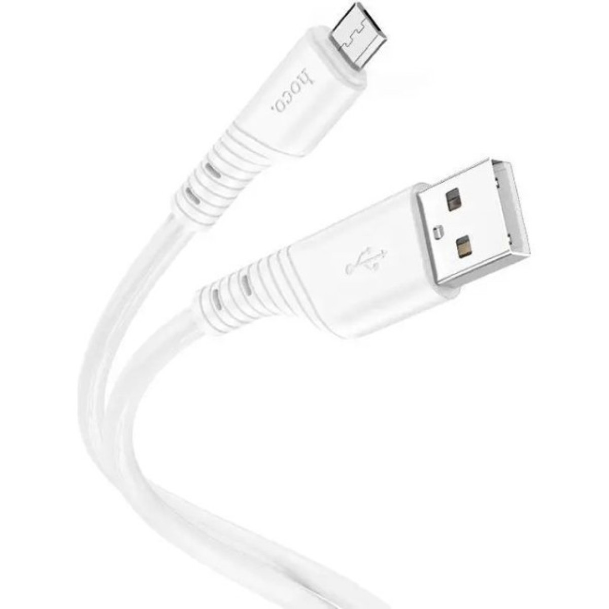 Дата кабель USB 2.0 AM to Micro 5P 1.0m Crystal color silicone X97 white HOCO (6931474799838) 98_98.jpg - фото 3