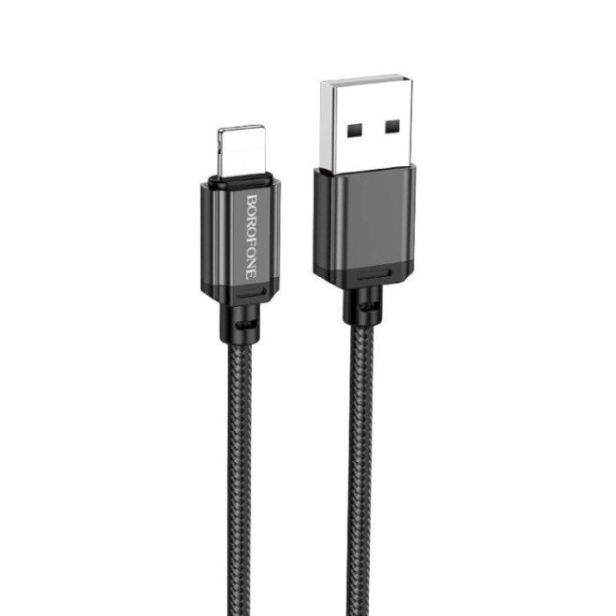 Дата кабель USB 2.0 AM to Lightning 1.0m 2.4A nylon BX87 black BOROFONE (6974443389005) 98_98.jpg - фото 6