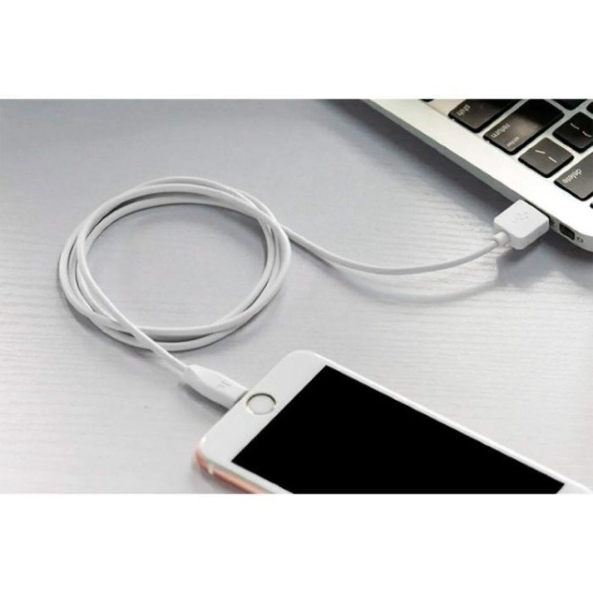 Дата кабель USB 2.0 AM to Micro 5P 2.0m 2.4A PVC X1 white HOCO (6957531042686) 98_98.jpg - фото 6