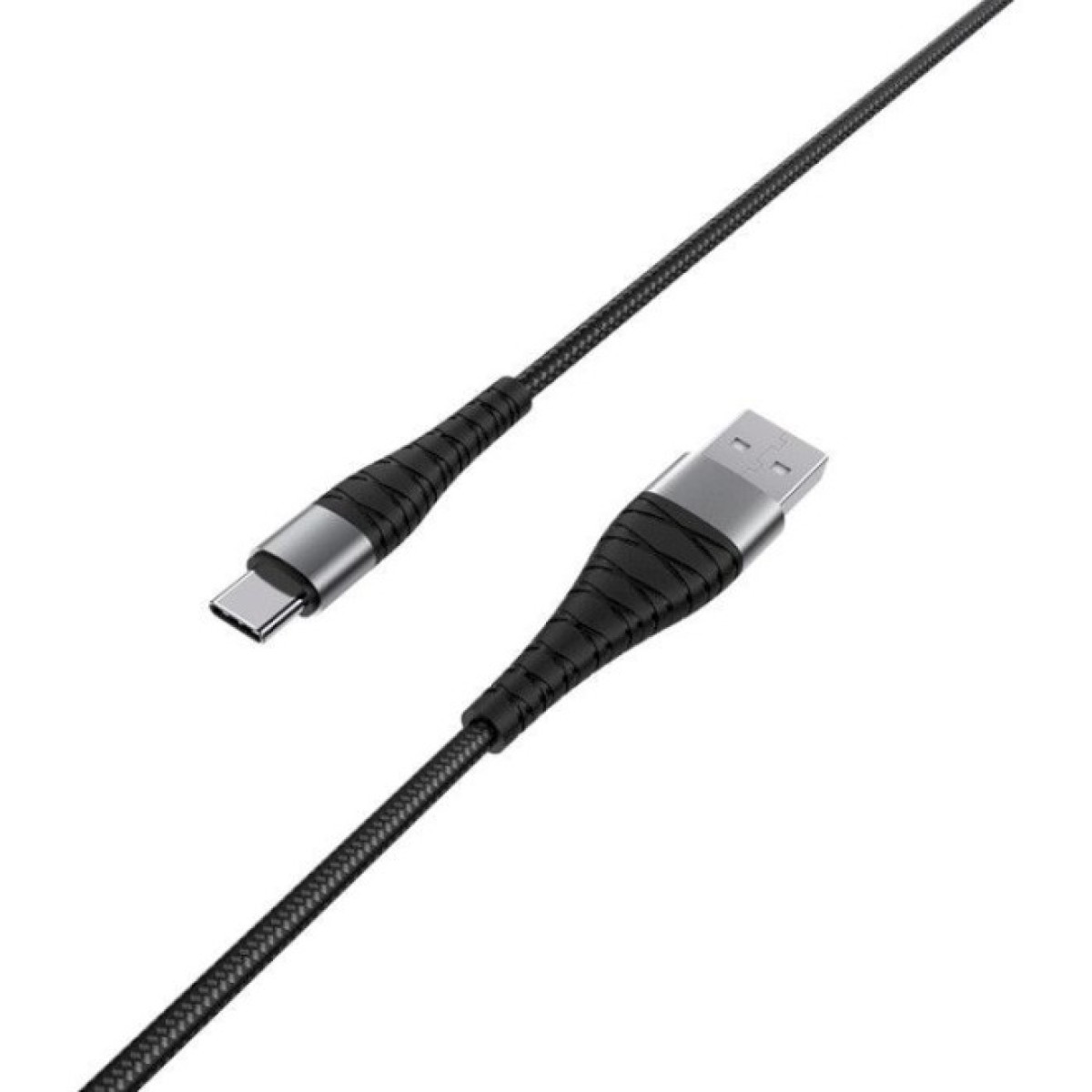 Дата кабель USB 2.0 AM to USB-C 1.0m 2.4A nylon BX32 black BOROFONE (6931474710451) 98_98.jpg - фото 3