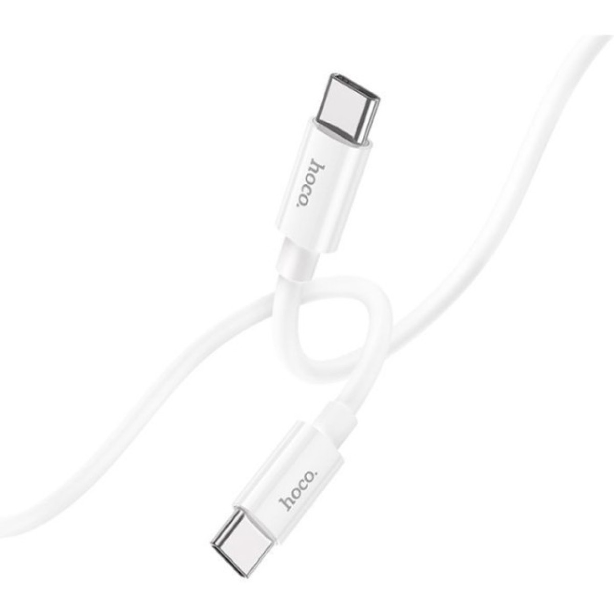 Дата кабель USB-C to USB-C 1.0m Magic silicone PD 60W X87 white HOCO (6931474783264) 98_98.jpg - фото 4