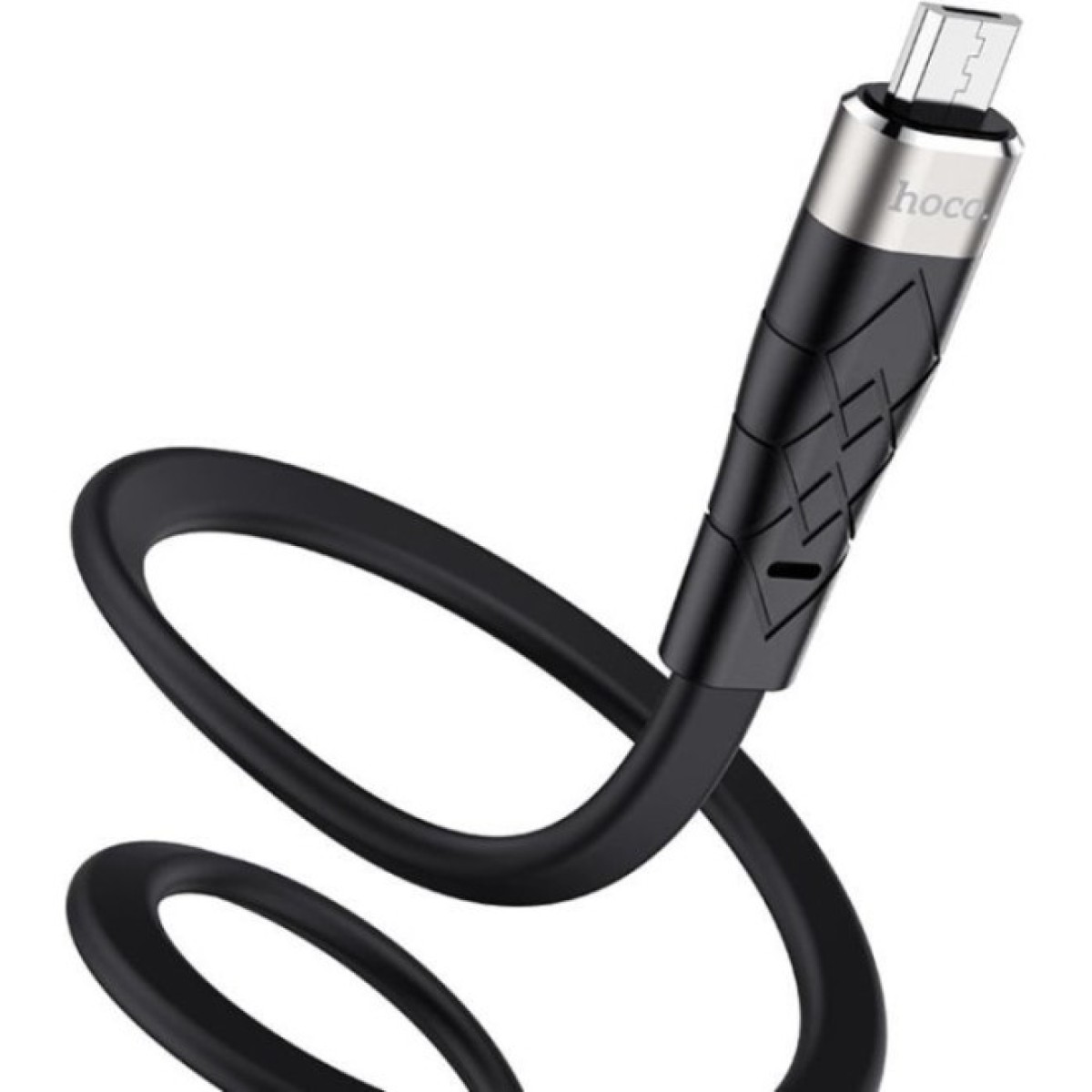 Дата кабель USB 2.0 AM to Micro 5P 1.0m 2.4A silicone X53 black HOCO (6931474738073) 98_98.jpg - фото 5
