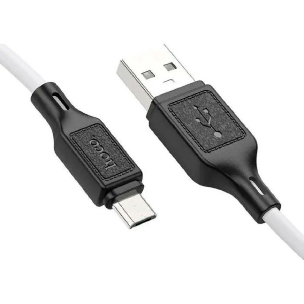 Дата кабель USB 2.0 AM to Micro 5P 1.0m Cool silicone X90 white HOCO (6931474788436) 98_98.jpg - фото 5