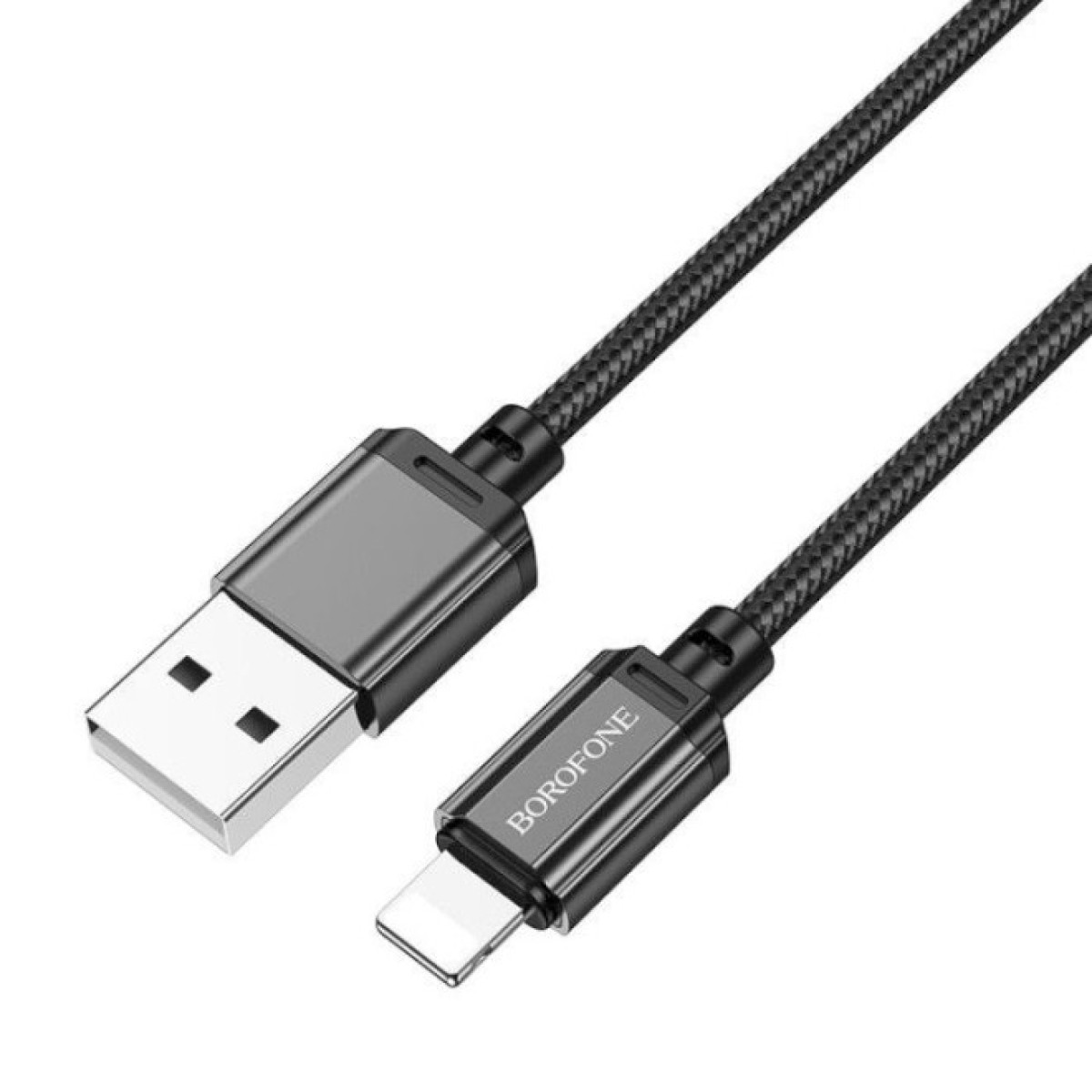 Дата кабель USB 2.0 AM to Lightning 1.0m 2.4A nylon BX87 black BOROFONE (6974443389005) 256_256.jpg