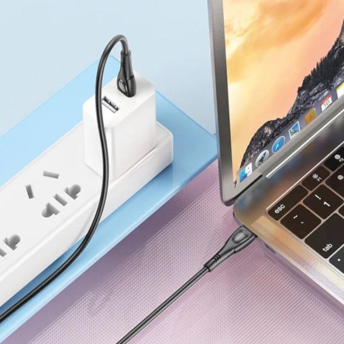 Дата кабель USB-C to USB-C 1.0m 60W Superior BX98 black BOROFONE (6941991104497) 98_98.jpg - фото 3