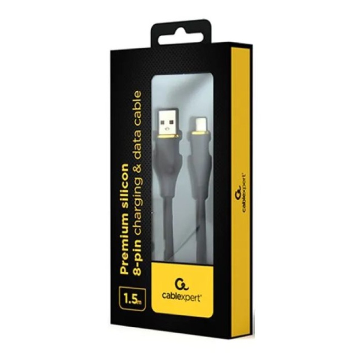 Дата кабель USB 2.0 AM to Lightning 1.5m 2.1A Cablexpert (CC-USB2S-AM8PM-1.5M-BK) 98_98.jpg - фото 2