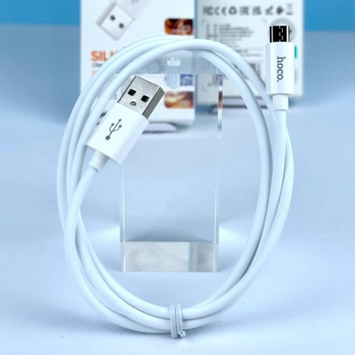 Дата кабель USB 2.0 AM to Micro 5P 1.0m Magic silicone X87 white HOCO (6931474783226) 98_98.jpg - фото 3