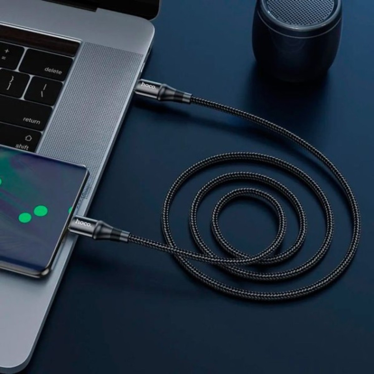 Дата кабель USB-C to USB-C 1.0m Exquisito 100W X50 black HOCO (6931474734259) 98_98.jpg - фото 5