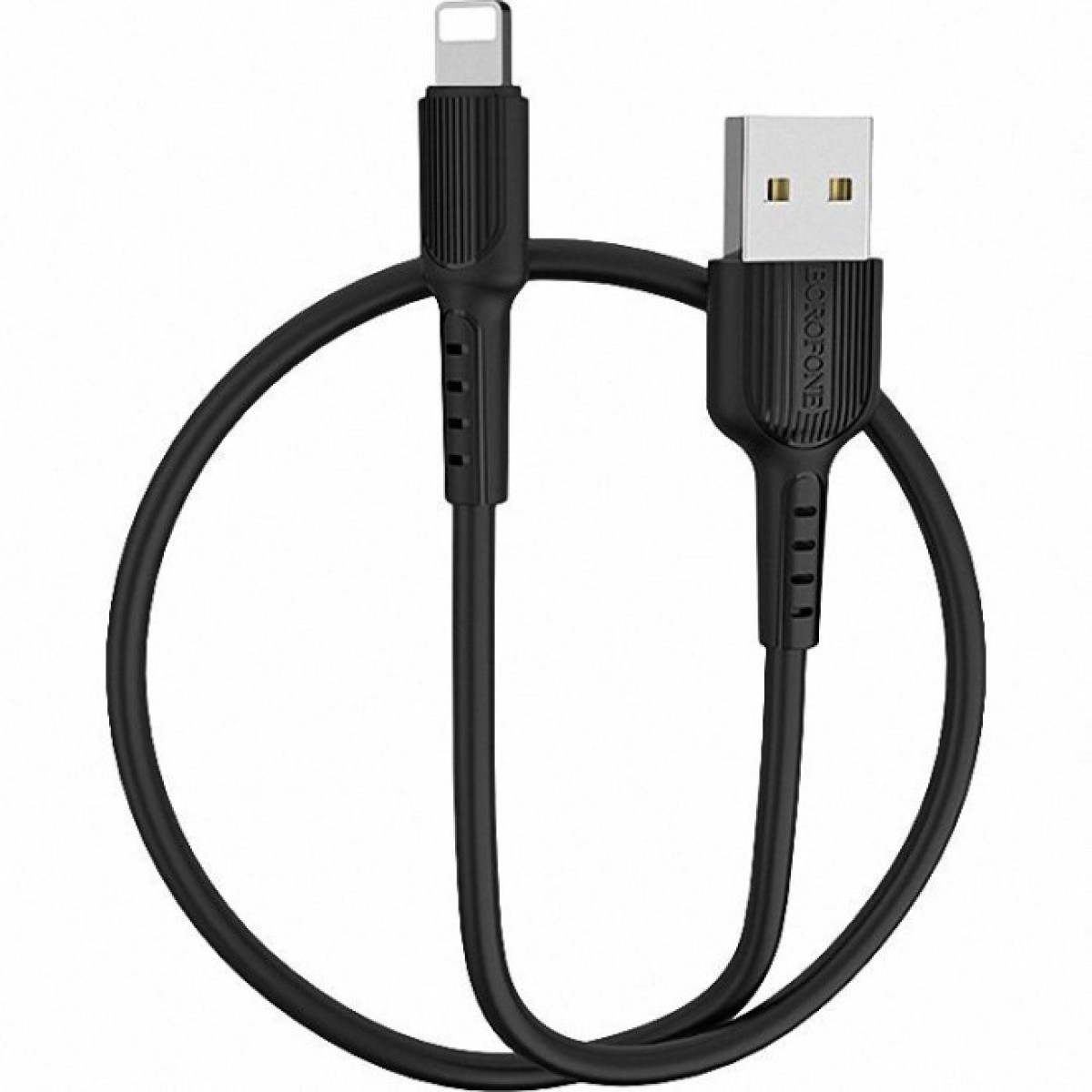 Дата кабель USB 2.0 AM to Lightning 1.0m 2A PVC BX16 black BOROFONE (6957531099512) 98_98.jpg - фото 5