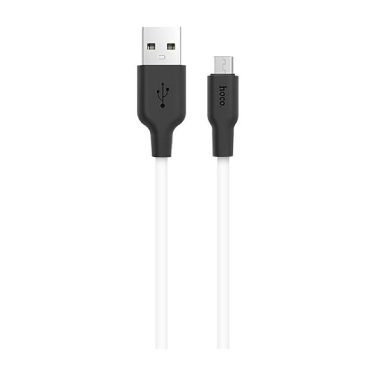 Дата кабель USB 2.0 AM to Micro 5P 1.0m 2A silicone X21 black+white HOCO (6957531071389) 256_256.jpg