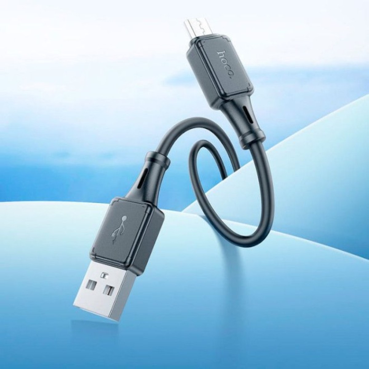 Дата кабель USB 2.0 AM to Micro 5P 1.0m Assistant silicone X101 black HOCO (6942007604055) 98_98.jpg - фото 5