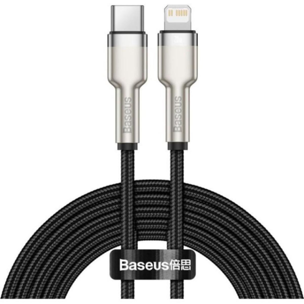 Дата кабель USB-C to Lightning 2.0m Cafule Metal PD 20W black Baseus (CATLJK-B01) 256_256.jpg