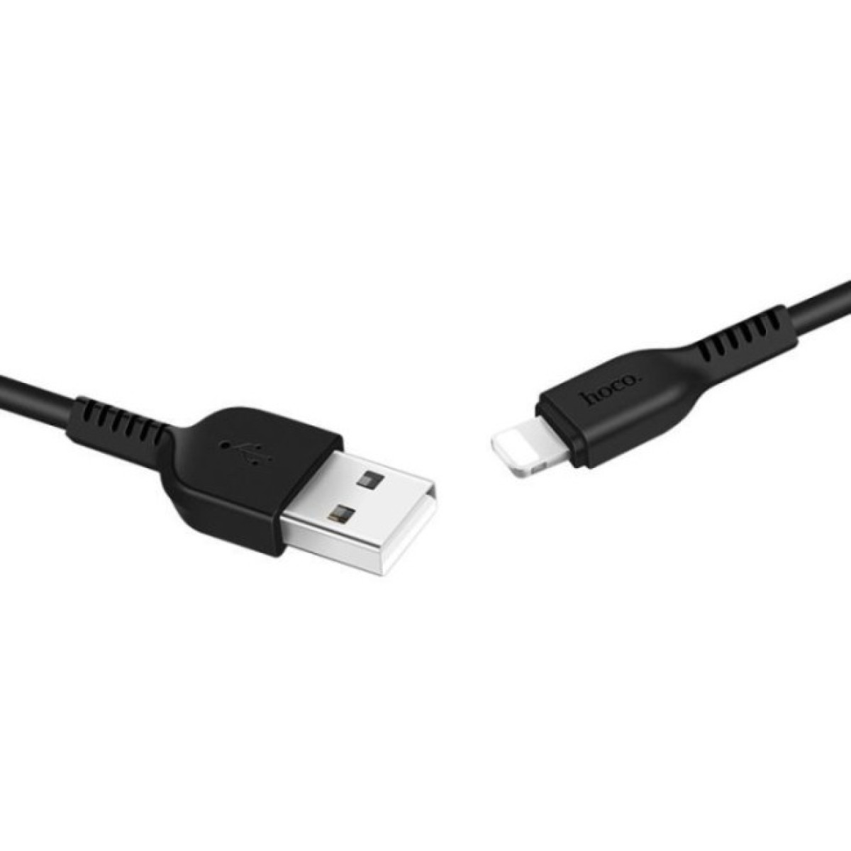 Дата кабель USB 2.0 AM to Lightning 1.0m 2.4A PVC TPE X20 black HOCO (6957531068808) 98_98.jpg - фото 3