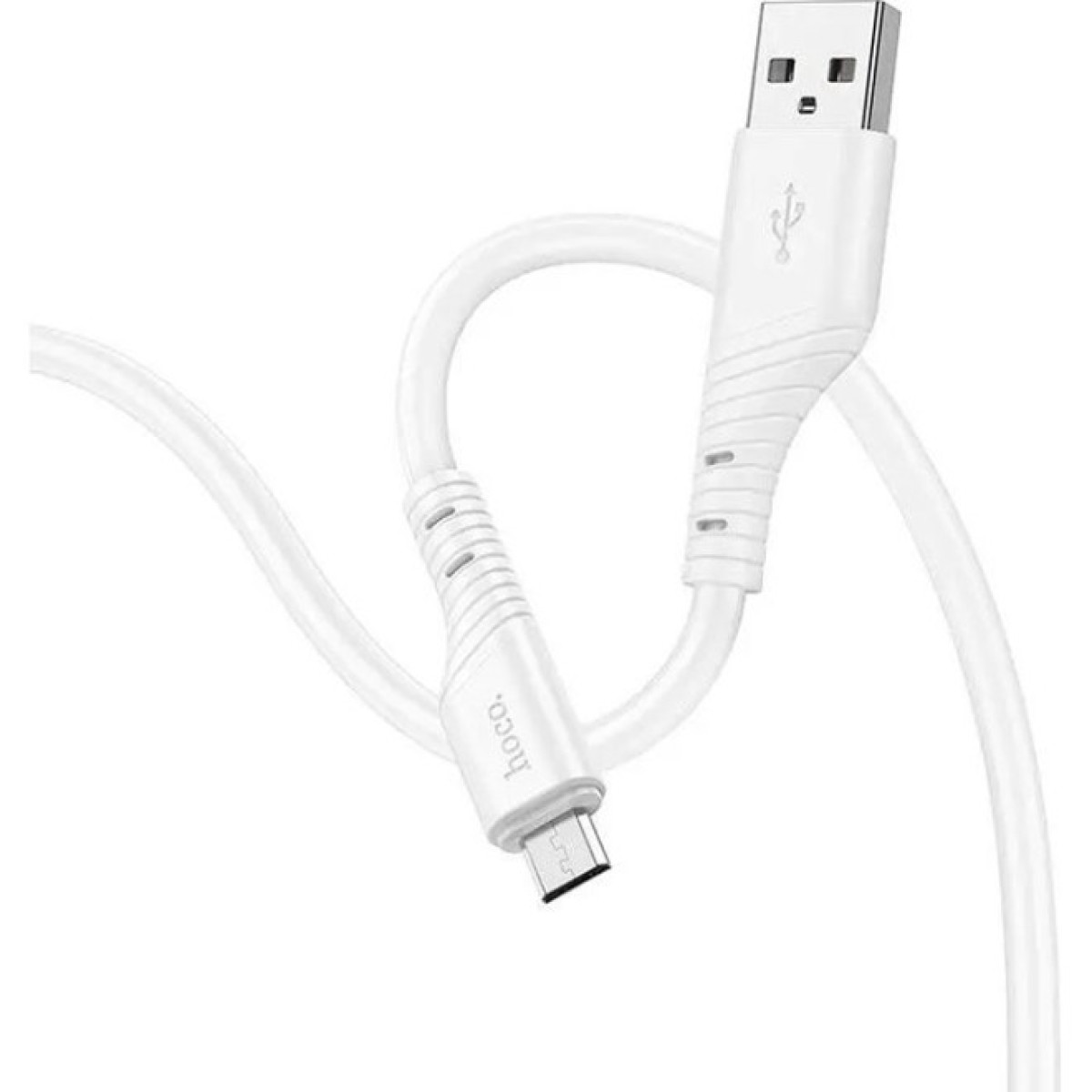 Дата кабель USB 2.0 AM to Micro 5P 1.0m Crystal color silicone X97 white HOCO (6931474799838) 98_98.jpg - фото 5