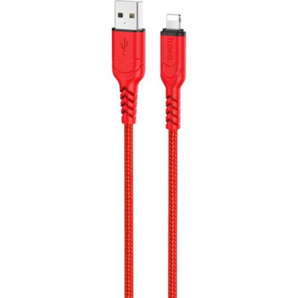 Дата кабель USB 2.0 AM to Lightning 1.0m 2.4A nylon X59 red HOCO (6931474744876) 256_256.jpg