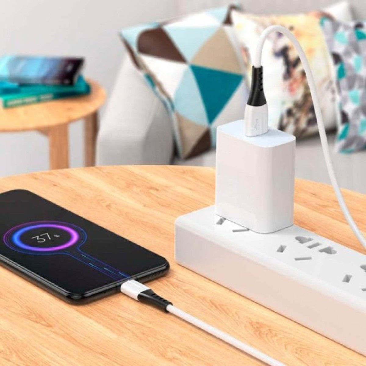 Дата кабель USB 2.0 AM to Micro 5P 1.0m 2.4A silicone X82 white HOCO (6931474768568) 98_98.jpg - фото 4