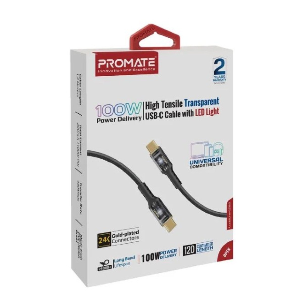 Дата кабель USB-C to USB-C lucidline-cc120.black Promate (lucidline-cc120.black) 98_98.jpg - фото 7