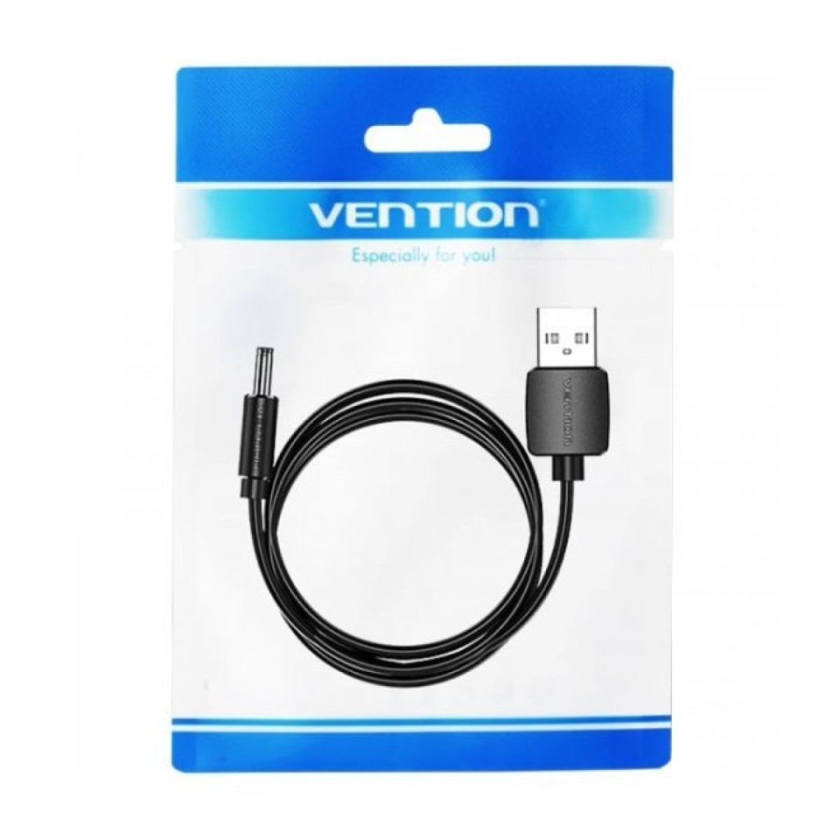 Кабель живлення USB to DC 3.5 1.0m 5V 2A PVC Black Vention (CEXBF) 98_98.jpg - фото 2