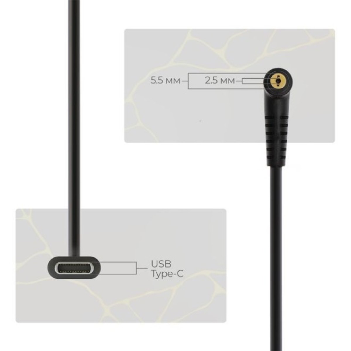 Кабель питания USB-C to DC 5.5x2.5 18.5-20V 1.0m Armorstandart (ARM79417) 98_98.jpg - фото 4