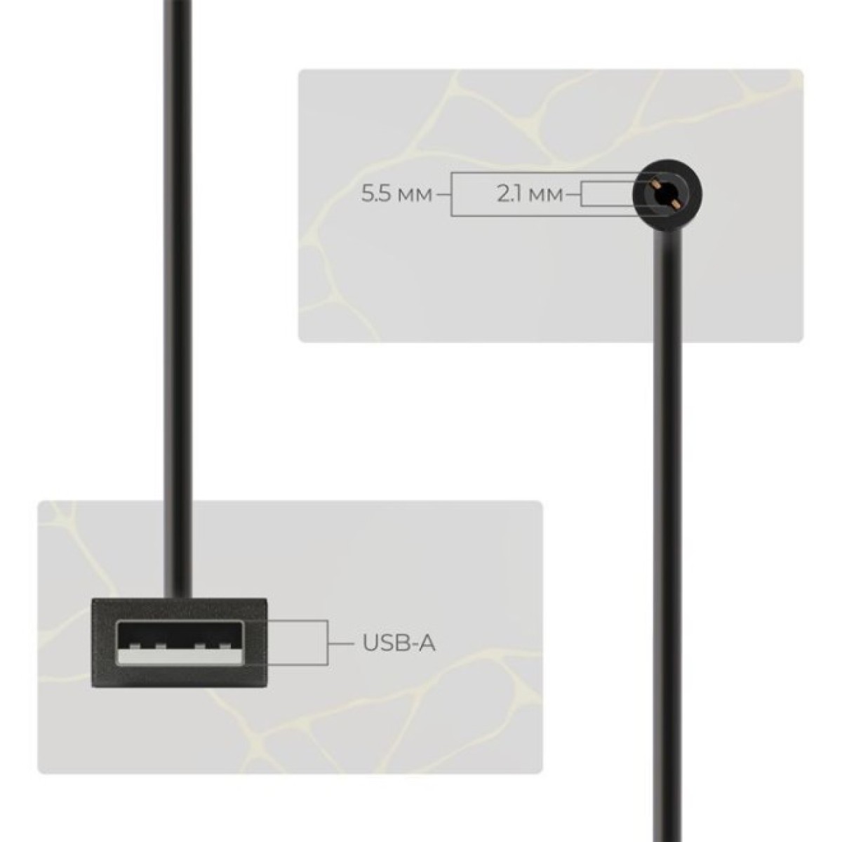 Кабель питания USB to DC 5.5x2.1 9V 0.8m Armorstandart (ARM65662) 98_98.jpg - фото 3