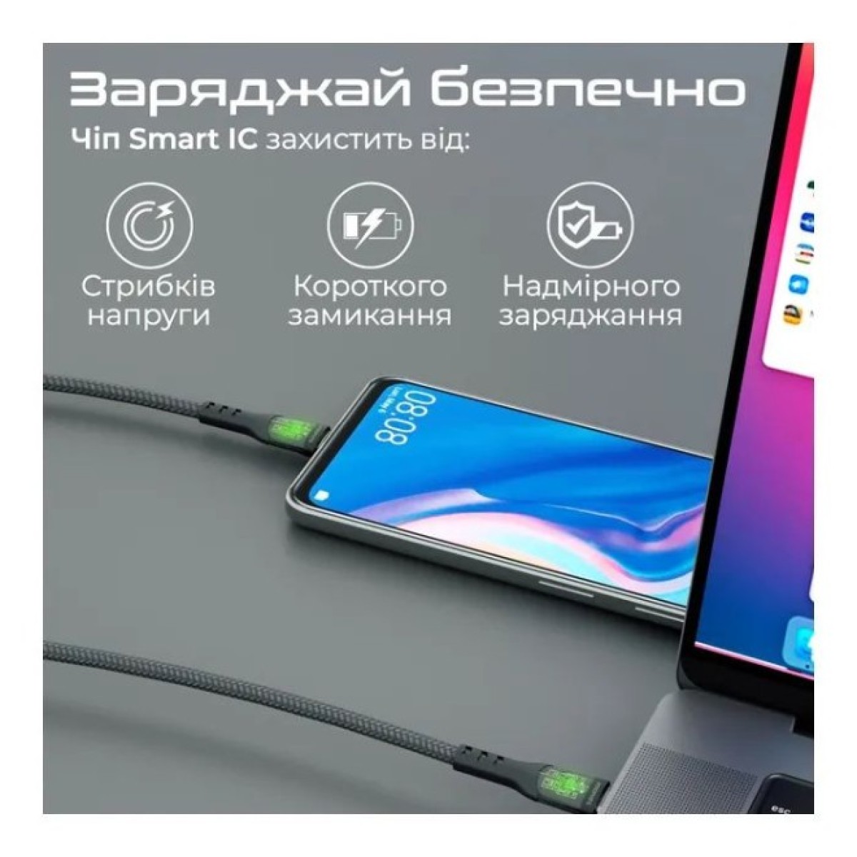 Дата кабель USB-C to USB-C transline-cc200.black Promate (transline-cc200.black) 98_98.jpg - фото 3