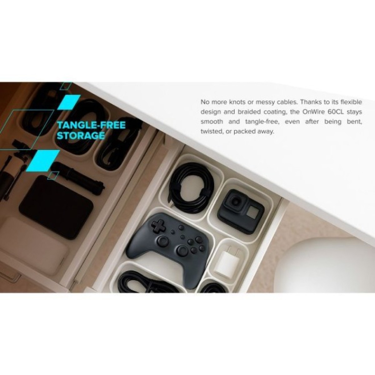 Дата кабель USB-C to USB-C 1.0m OnWire 60CL C-C 60W COLOR Braided 1m Light Blue Canyon (CND-CCAP60AB10LBL) 98_98.jpg - фото 8