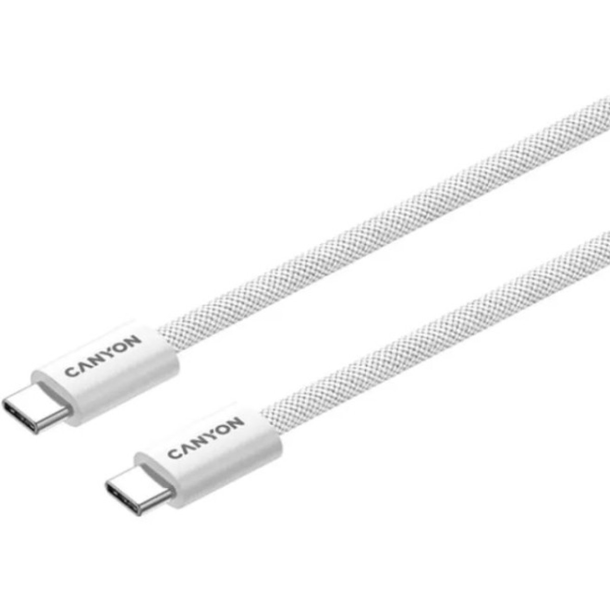Дата кабель USB-C to USB-C 1.0m 60W Magnet Braided White Canyon (CND-CCMG60AB15W) 98_98.jpg - фото 2