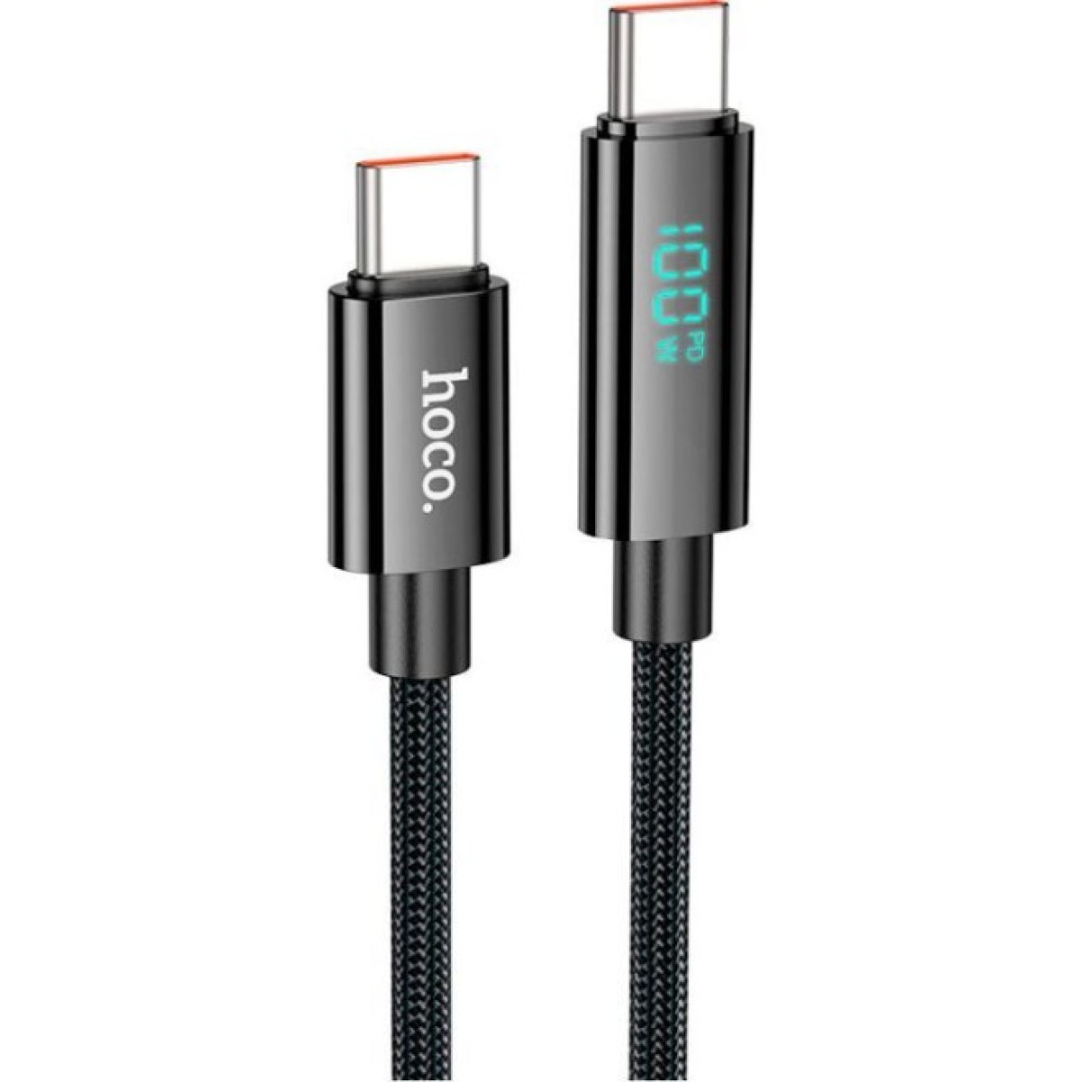 Дата кабель USB-C to USB-C 1.0m Benefit with display 100W U141 black HOCO (6942007611930) 256_256.jpg