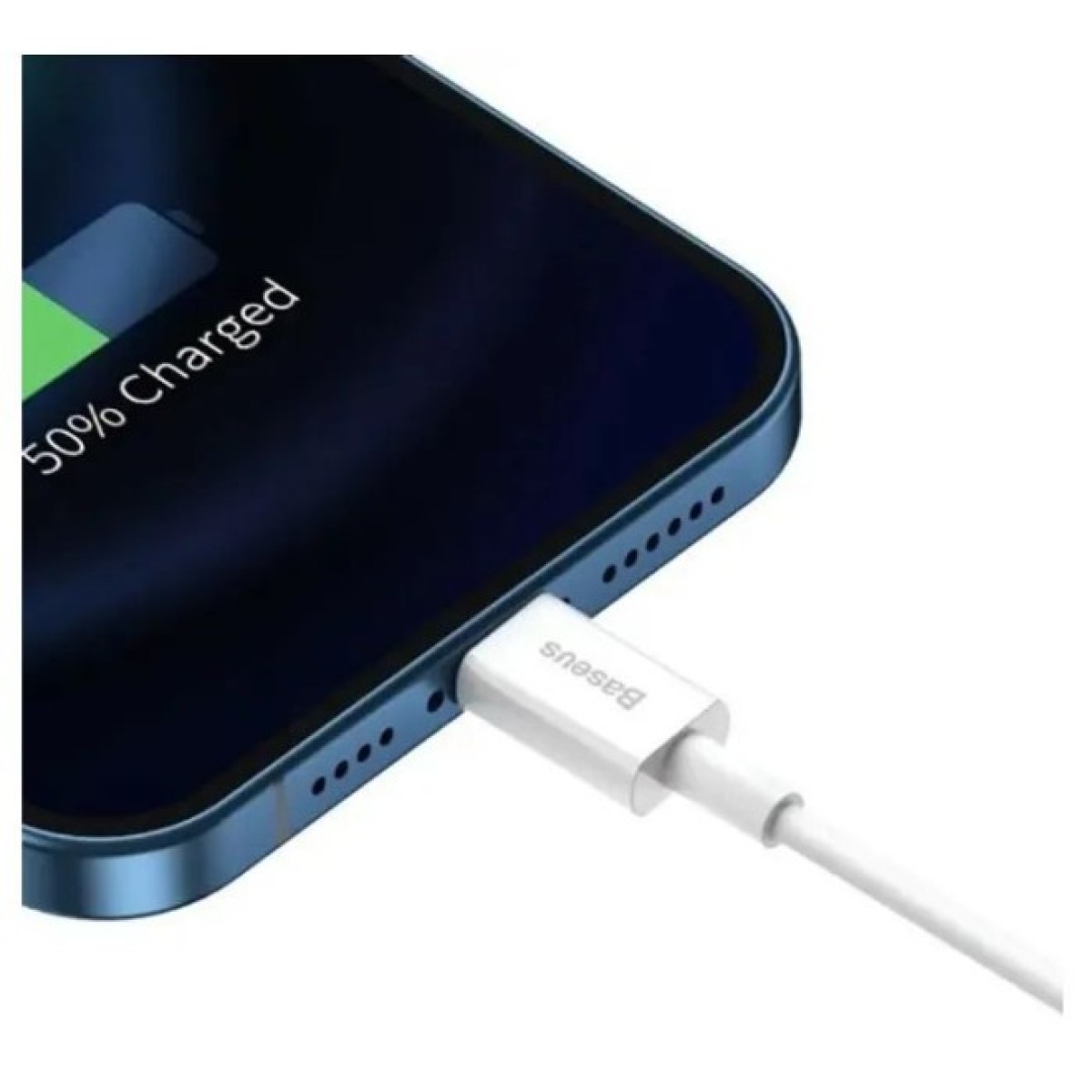 Дата кабель USB 2.0 AM to Lightning 0.25m Superior Fast Charging 2.4A white Baseus (CALYS-02) 98_98.jpg - фото 3
