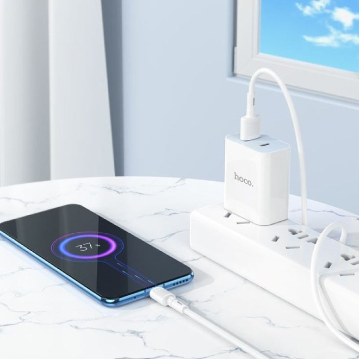Дата кабель USB 2.0 AM to Micro 5P 1.0m 2.4A PVC X83 white HOCO (6931474770899) 98_98.jpg - фото 2