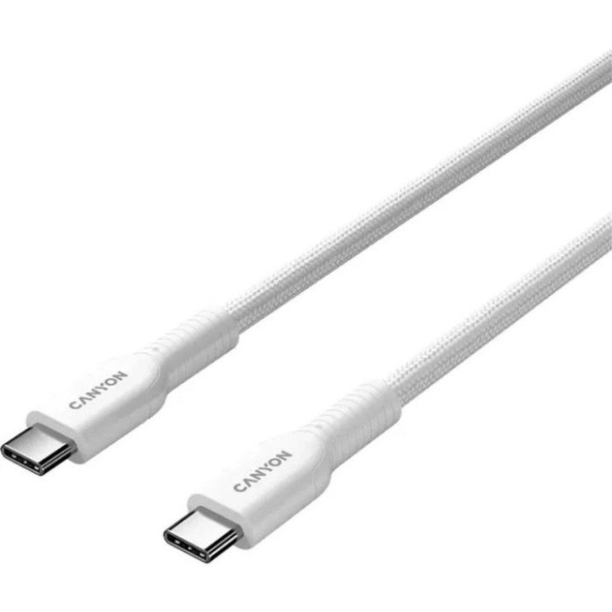 Дата кабель USB-C to USB-C 1.0m OnWire 60CL C-C 60W COLOR Braided 1m White Canyon (CND-CCAP60AB10W) 98_98.jpg - фото 7