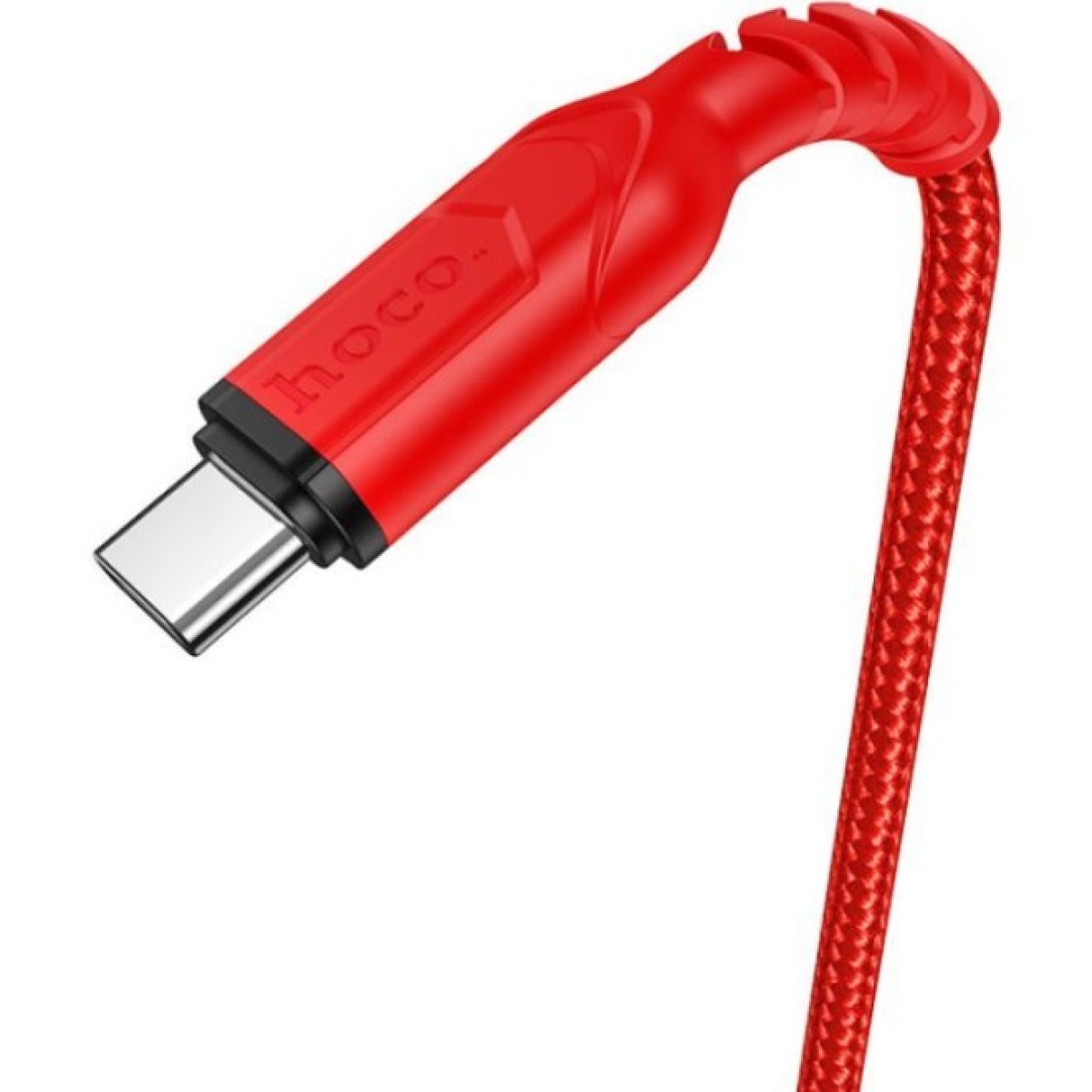 Дата кабель USB 2.0 AM to USB-C 1.0m 3A nylon X59 red HOCO (6931474744937) 98_98.jpg - фото 3
