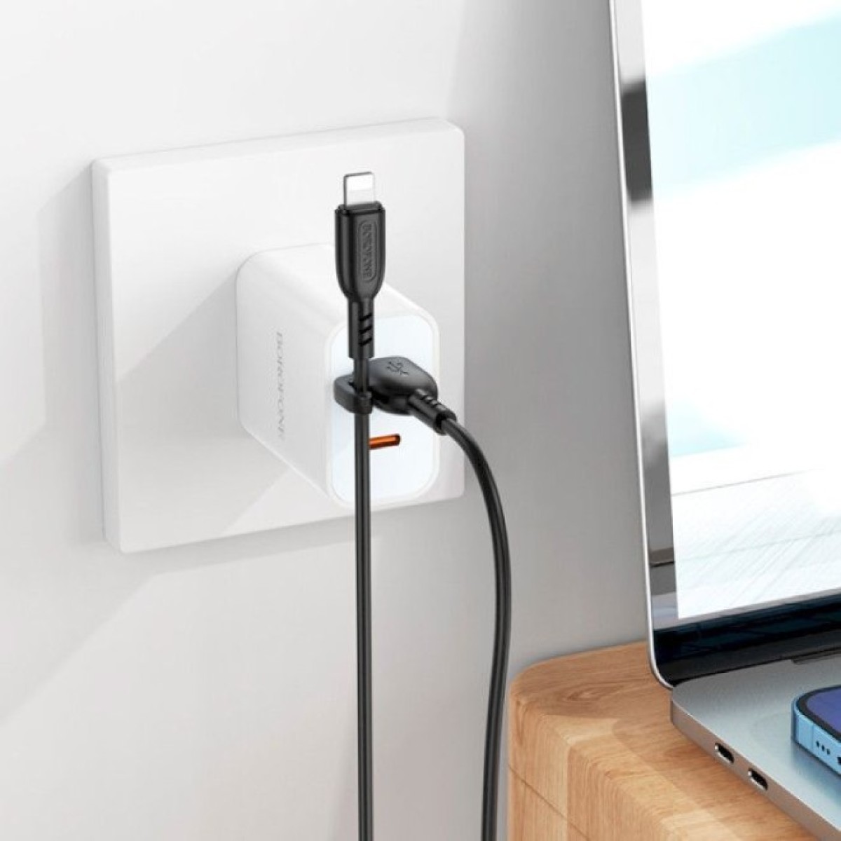 Дата кабель USB 2.0 AM to Lightning 1.0m 2.4A PVC BX91 black BOROFONE (6974443389883) 98_98.jpg - фото 4