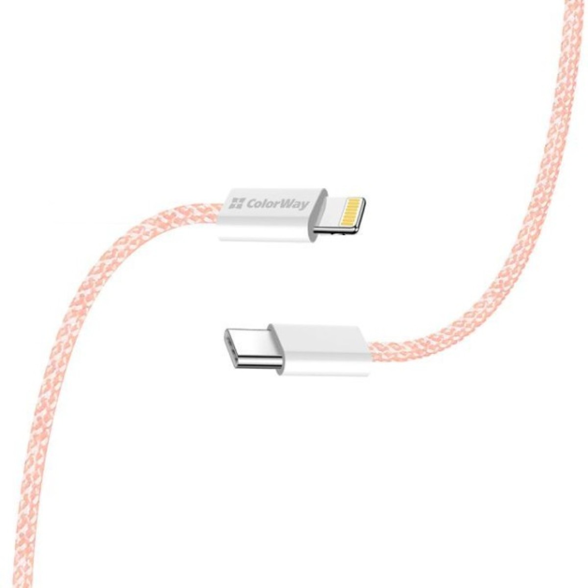 Дата кабель USB-C to Lightning 1.0m 27W pink ColorWay (CW-CBPDCL061-P) 98_98.jpg - фото 2