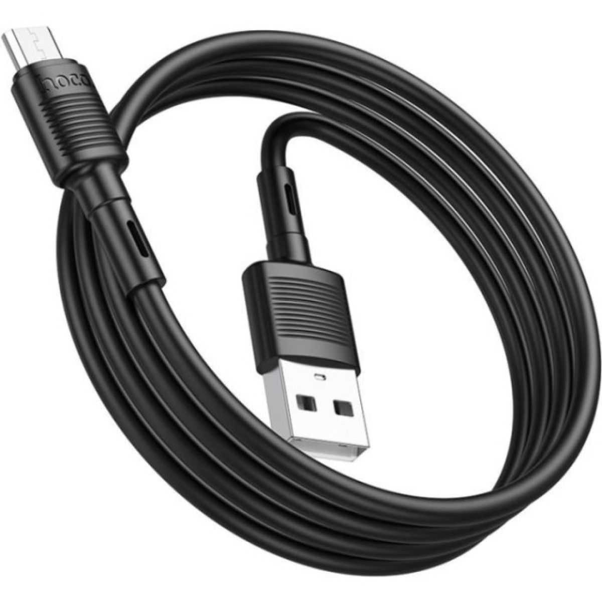 Дата кабель USB 2.0 AM to Micro 5P 1.0m 2.4A PVC X83 black HOCO (6931474770882) 98_98.jpg - фото 4
