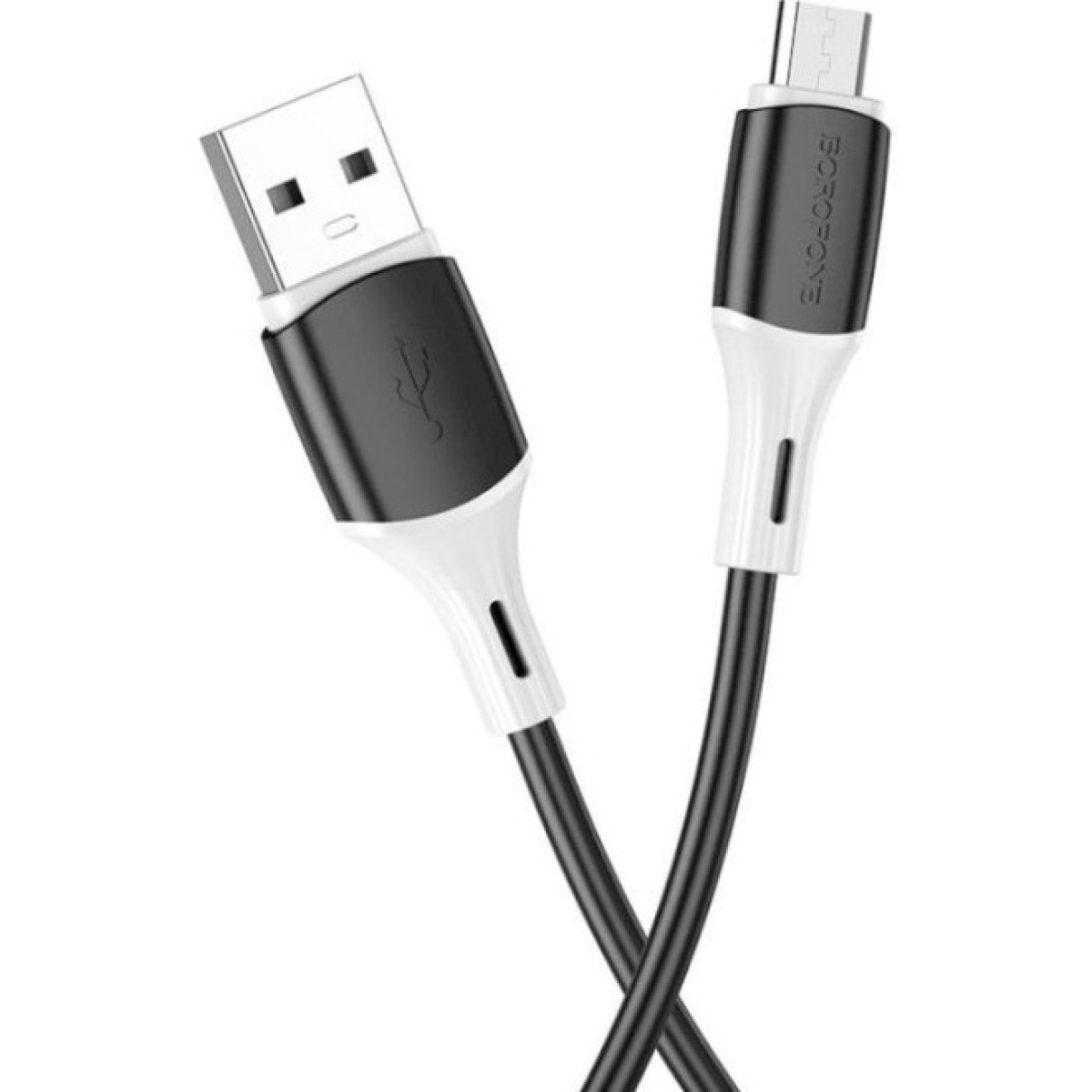 Дата кабель USB 2.0 AM to Micro 5P 1.0m 2.4A silicone BX79 black BOROFONE (6974443384765) 98_98.jpg - фото 3