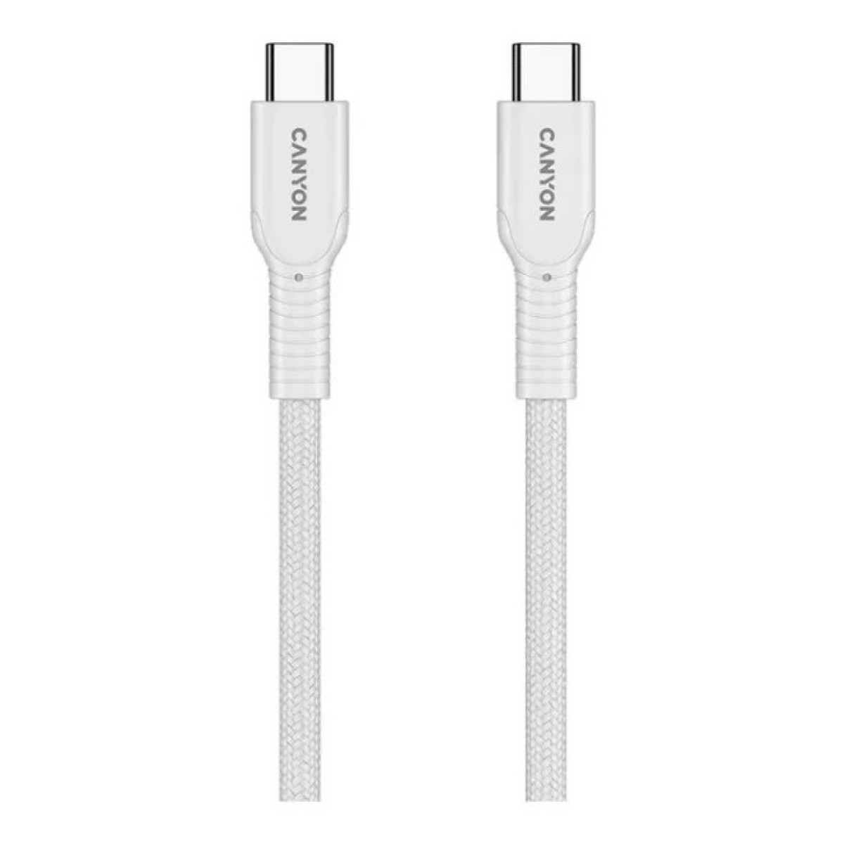 Дата кабель USB-C to USB-C 1.0m OnWire 60CL C-C 60W COLOR Braided 1m White Canyon (CND-CCAP60AB10W) 98_98.jpg - фото 8